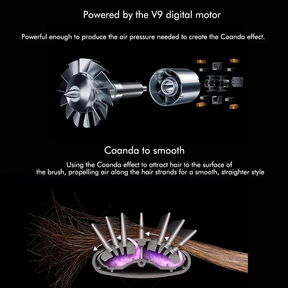 Multi Hair Styler 5 in1 Curling Iron Hair Straightener With Hair Brush Hairdryer