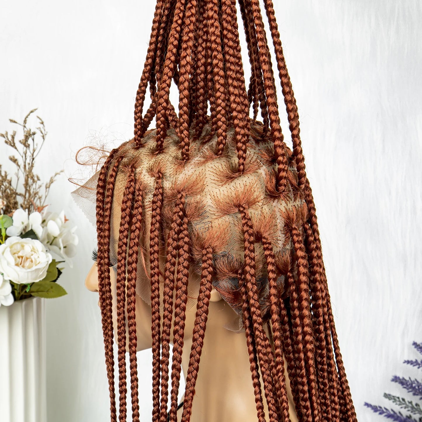 Synthetic Transparent HD Full Lace Braided Wigs Knotless Box Cornrow