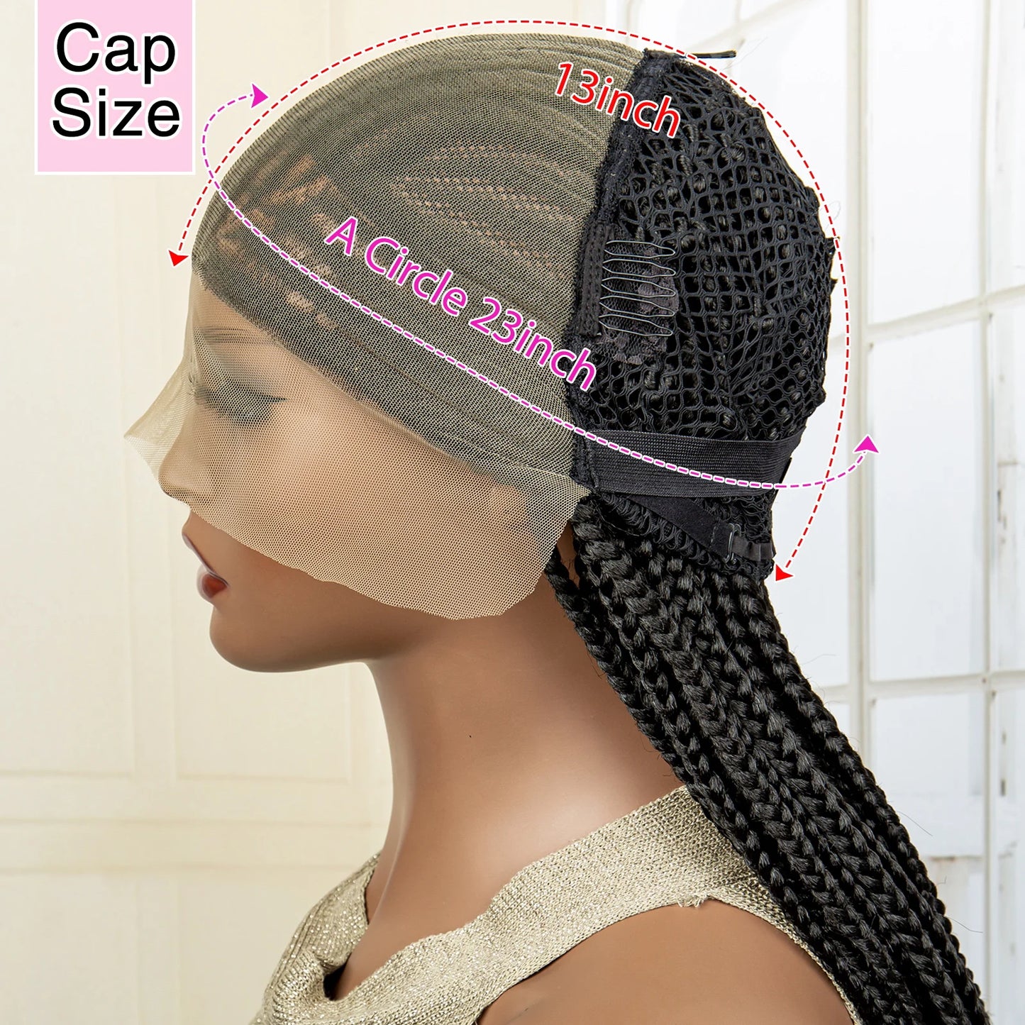 Lace Frontal Afro Synthetic Braided Cornrow Wigs