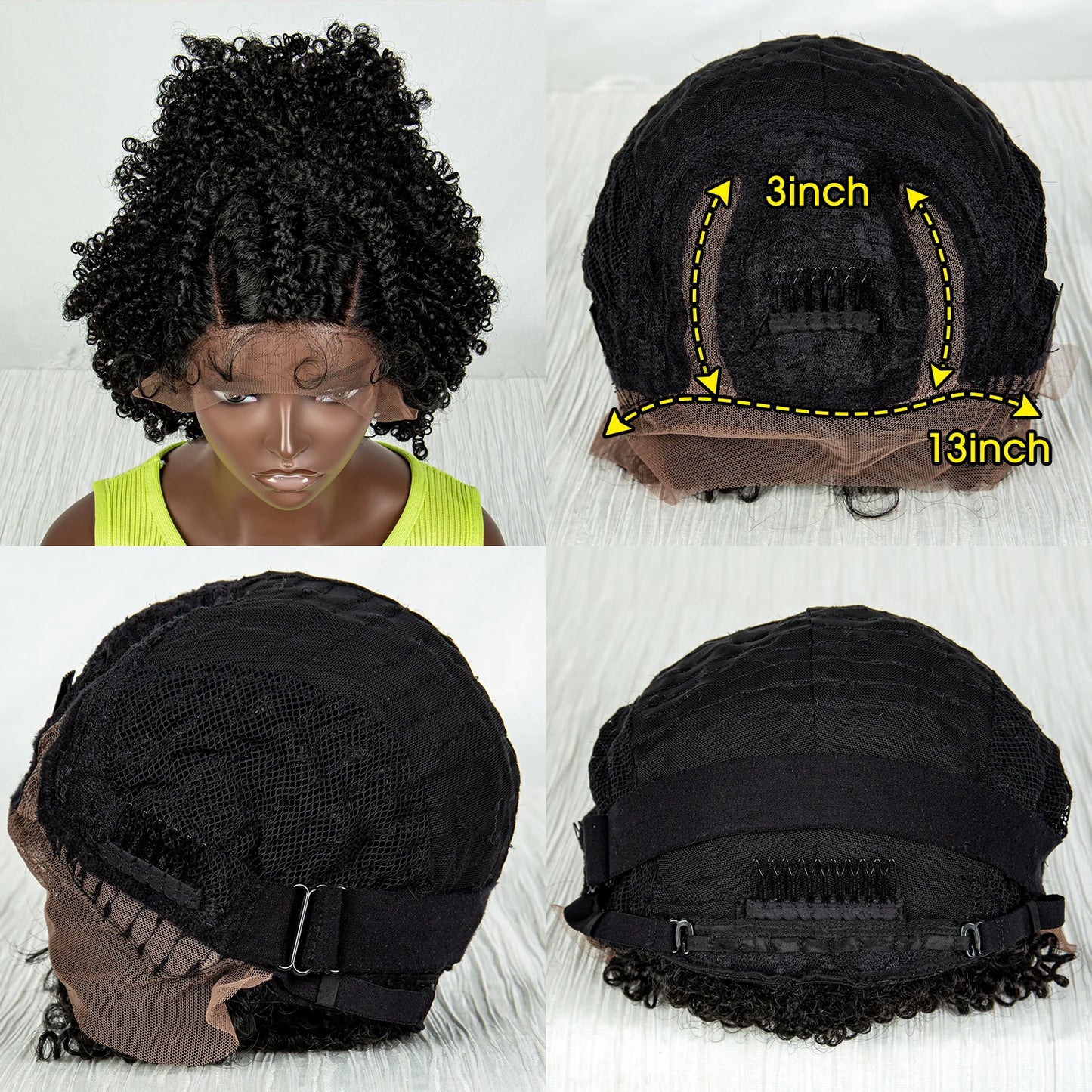 Knotless Cornrow Box Braid Wig with Baby Hair Lace Front Braid