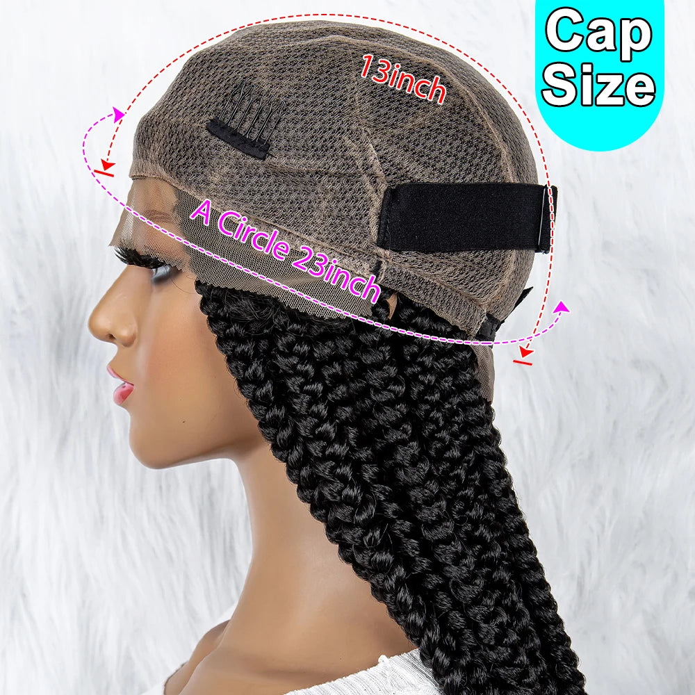 Lace Front Big Knotless Box Braids Wig - Supreme Lush Hair