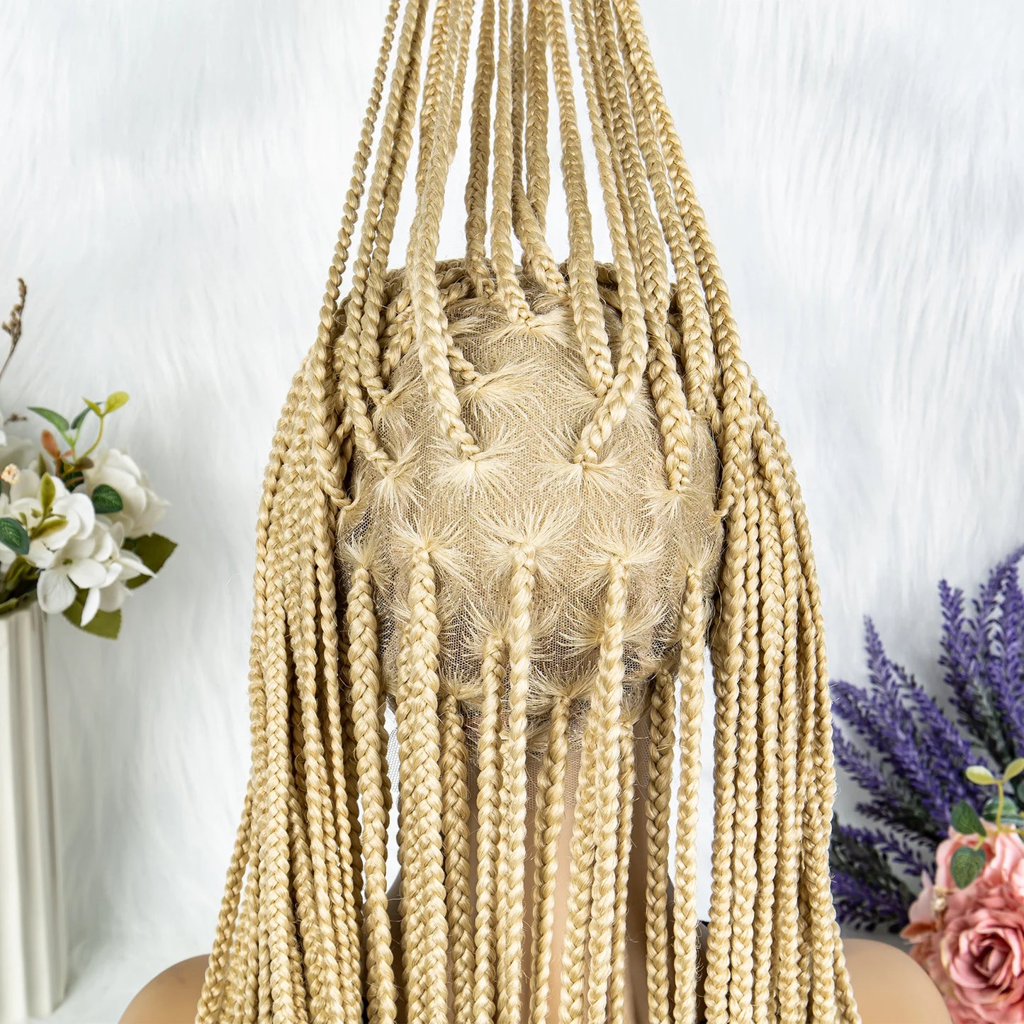 Synthetic Transparent HD Full Lace Braided Wigs Knotless Box Cornrow