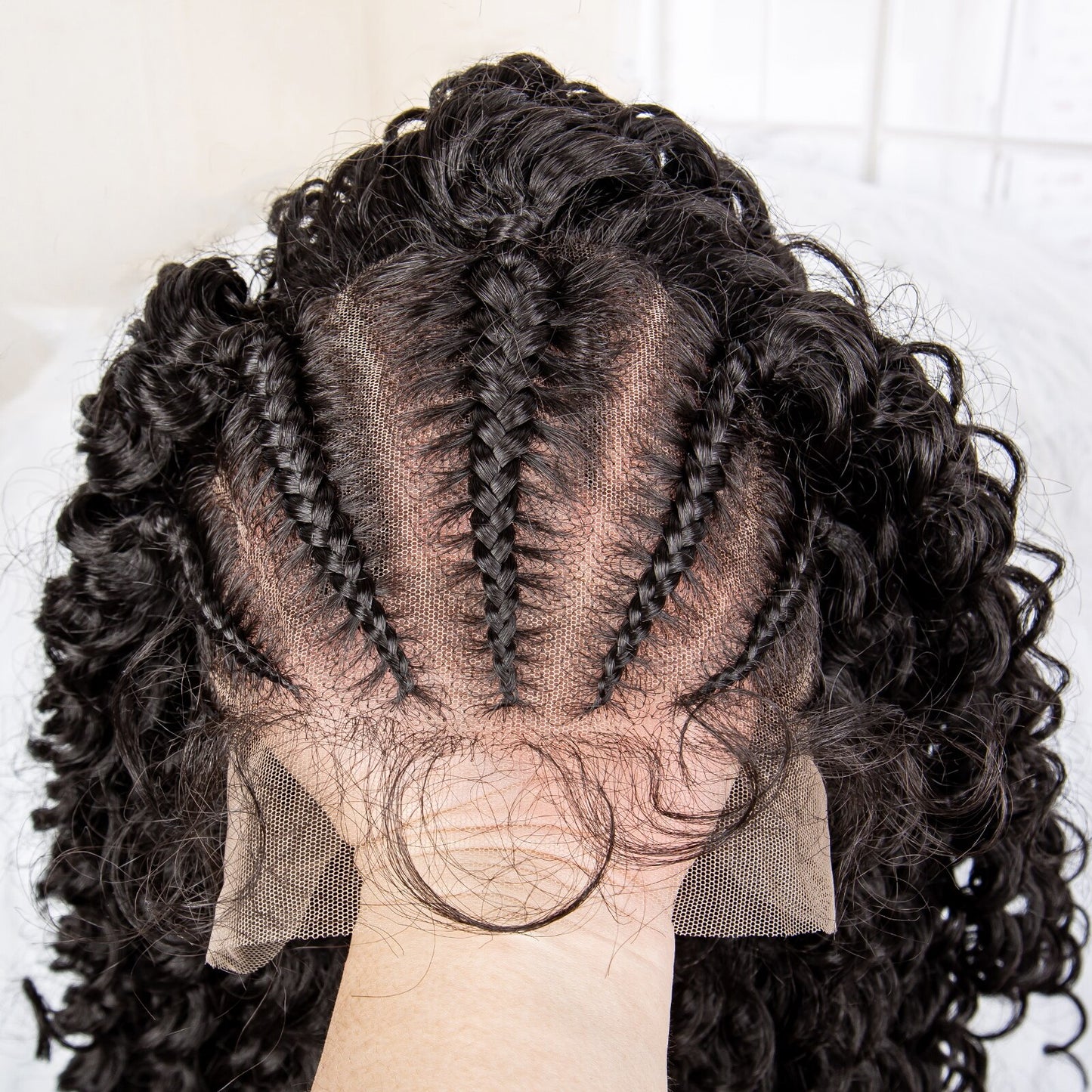 Lace Frontal Water Curly Wave Braid with Baby Hair - Supreme Lush Hair