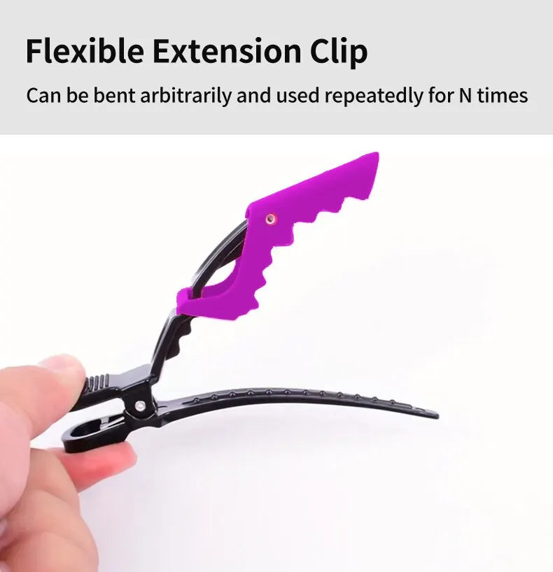 10pcs Hair Styling Sectioning Barrettes Professional Non Slip Alligator Clips Salon DIY Accessories