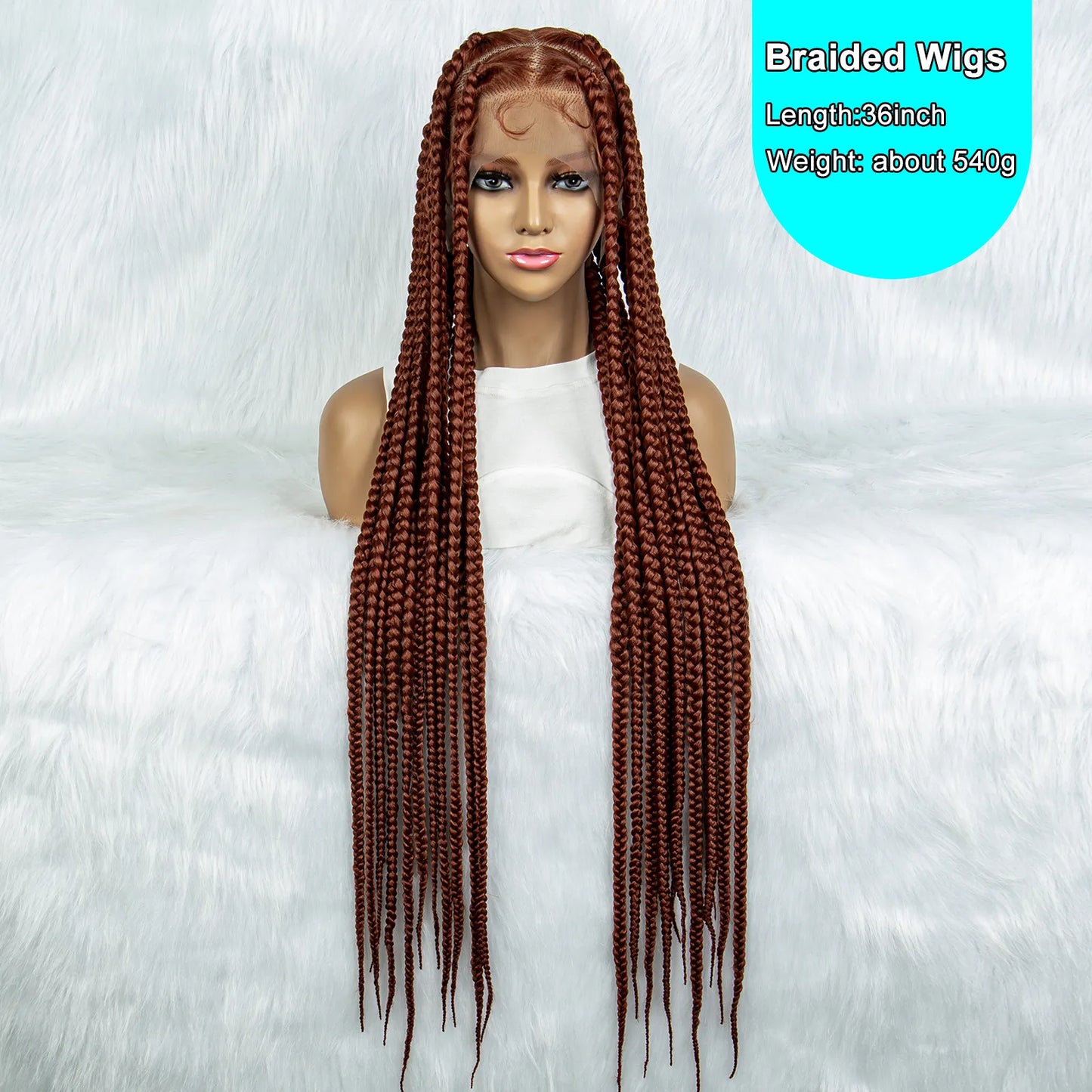 Ginger Cornrow Braids Full Lace Synthetic Lace Front Wig