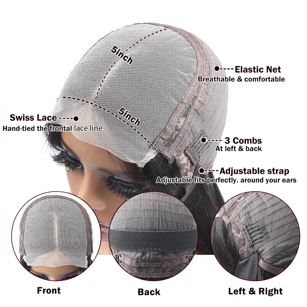 Glueless Ready To Wear Lace Lace Front Brazilian Human Hair
