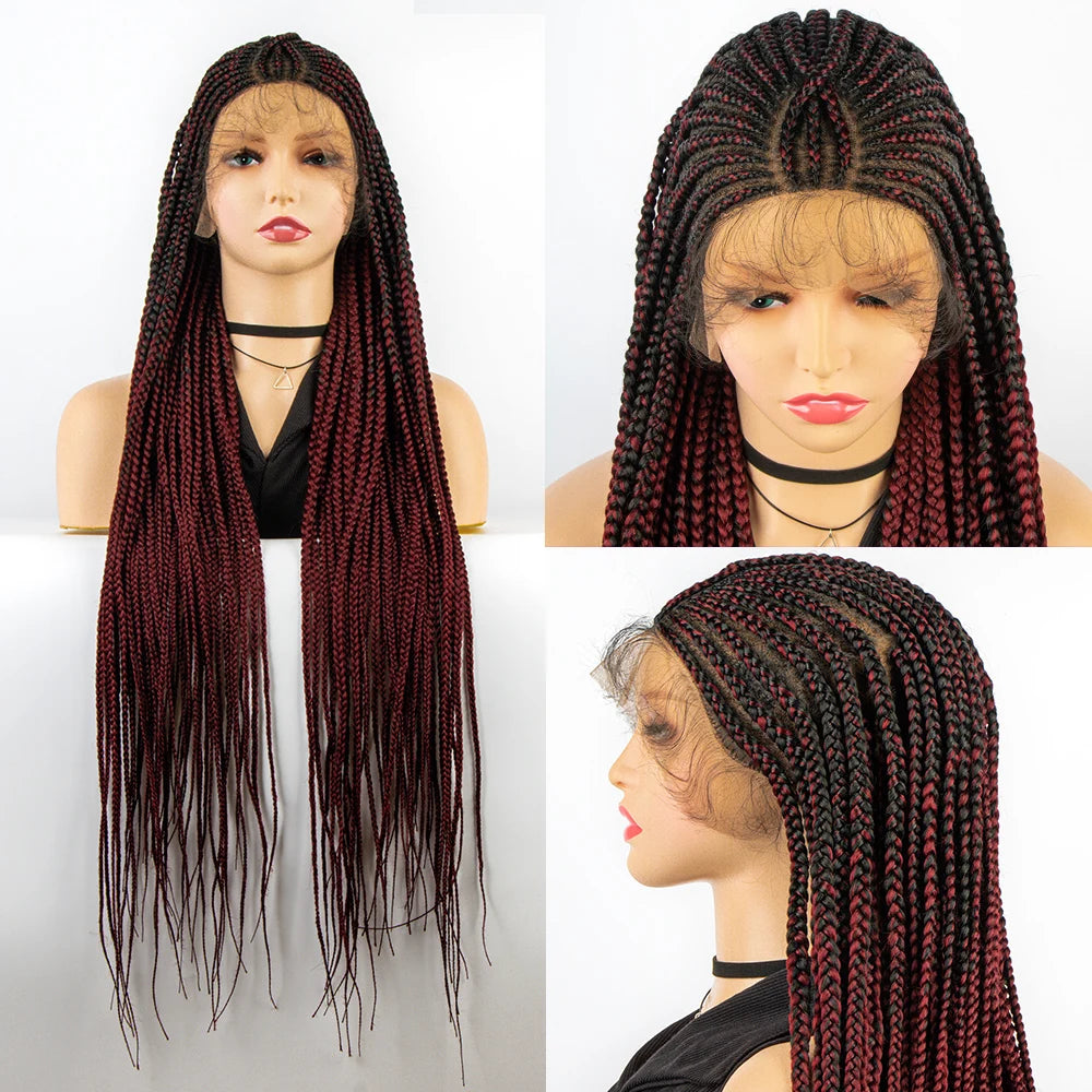 Synthetic Full Lace Braided Cornrow Hair