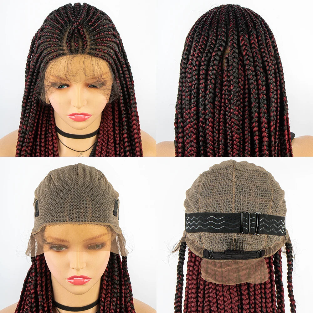 Synthetic Full Lace Braided Cornrow Hair