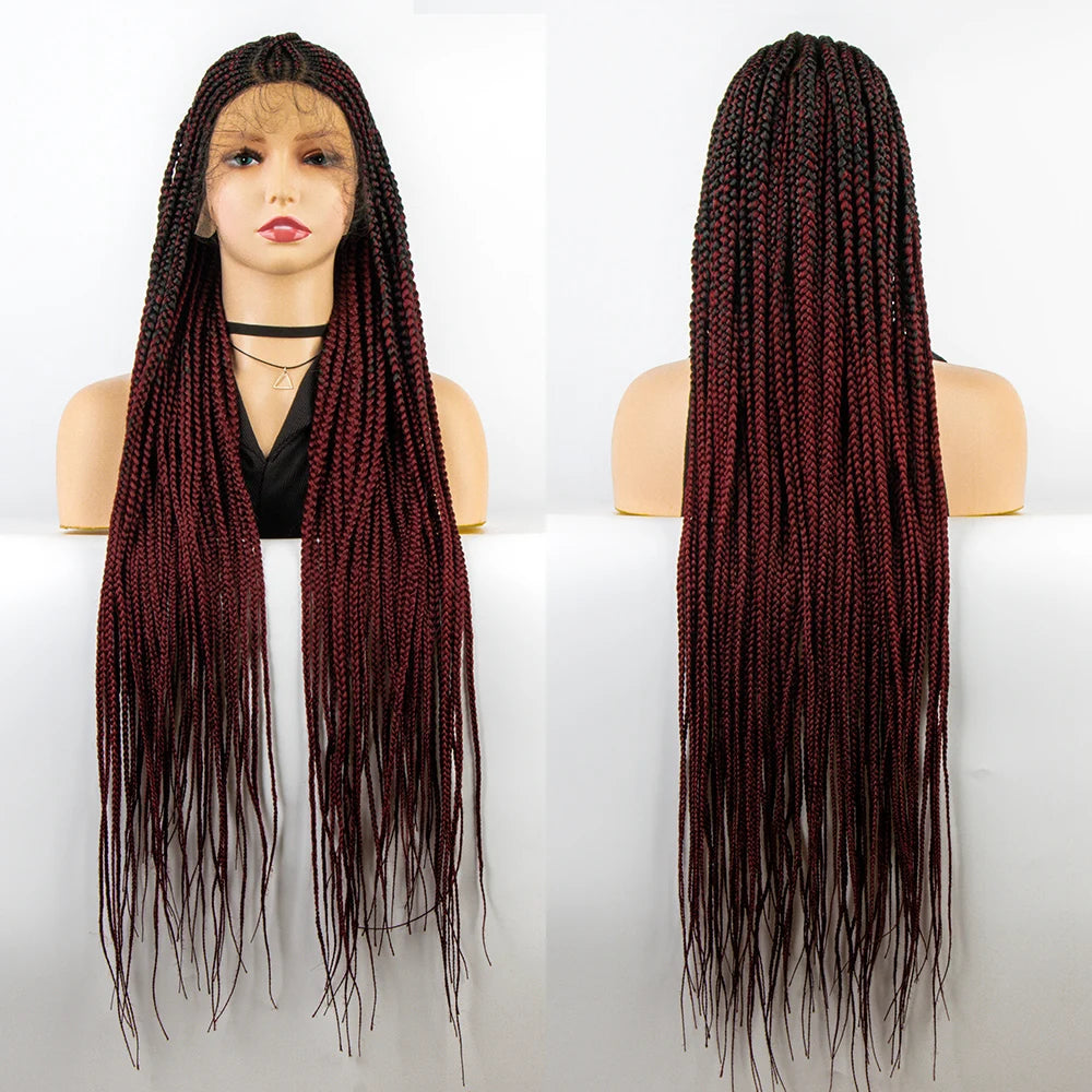 Synthetic Full Lace Braided Cornrow Hair