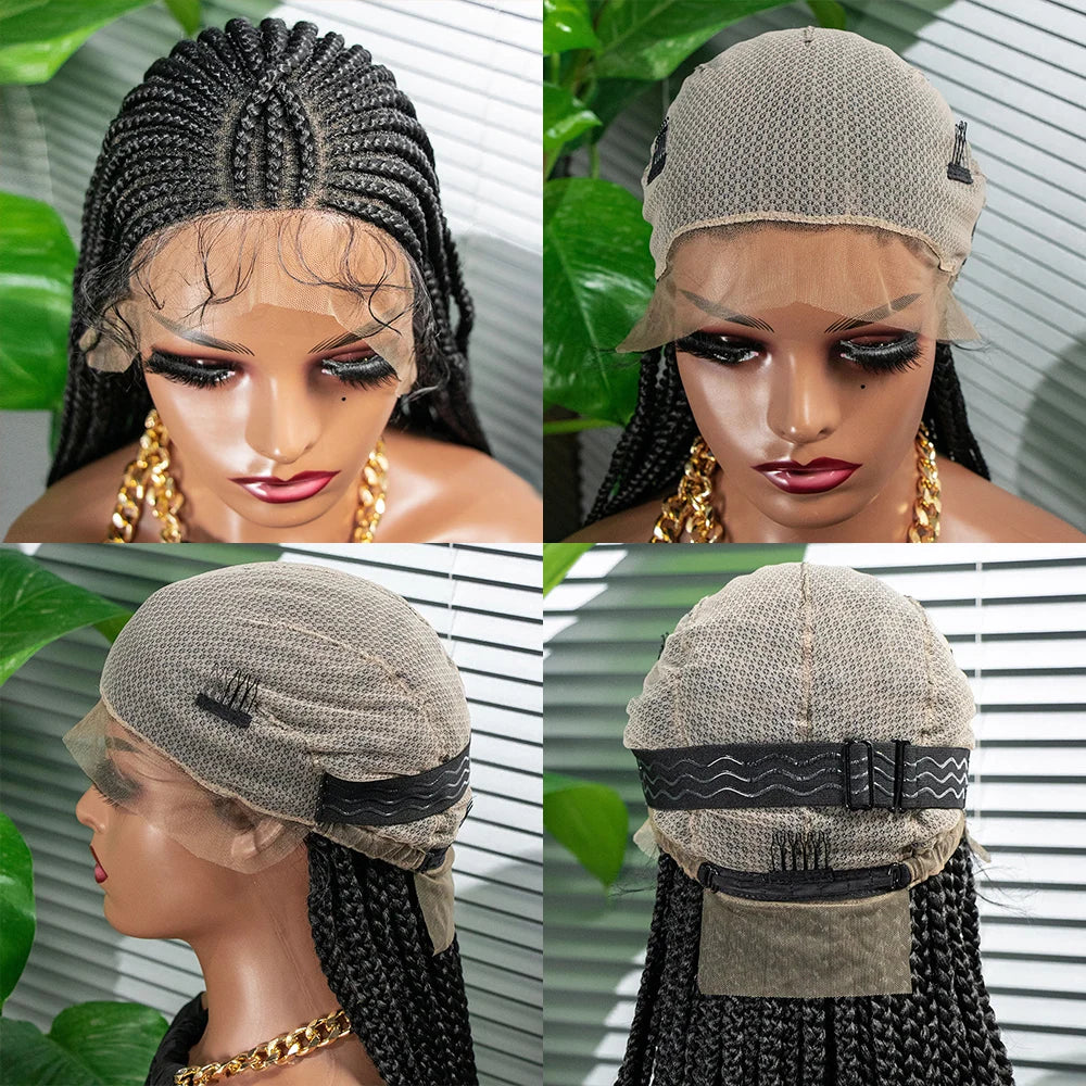 Synthetic Full Lace Braided Cornrow Hair
