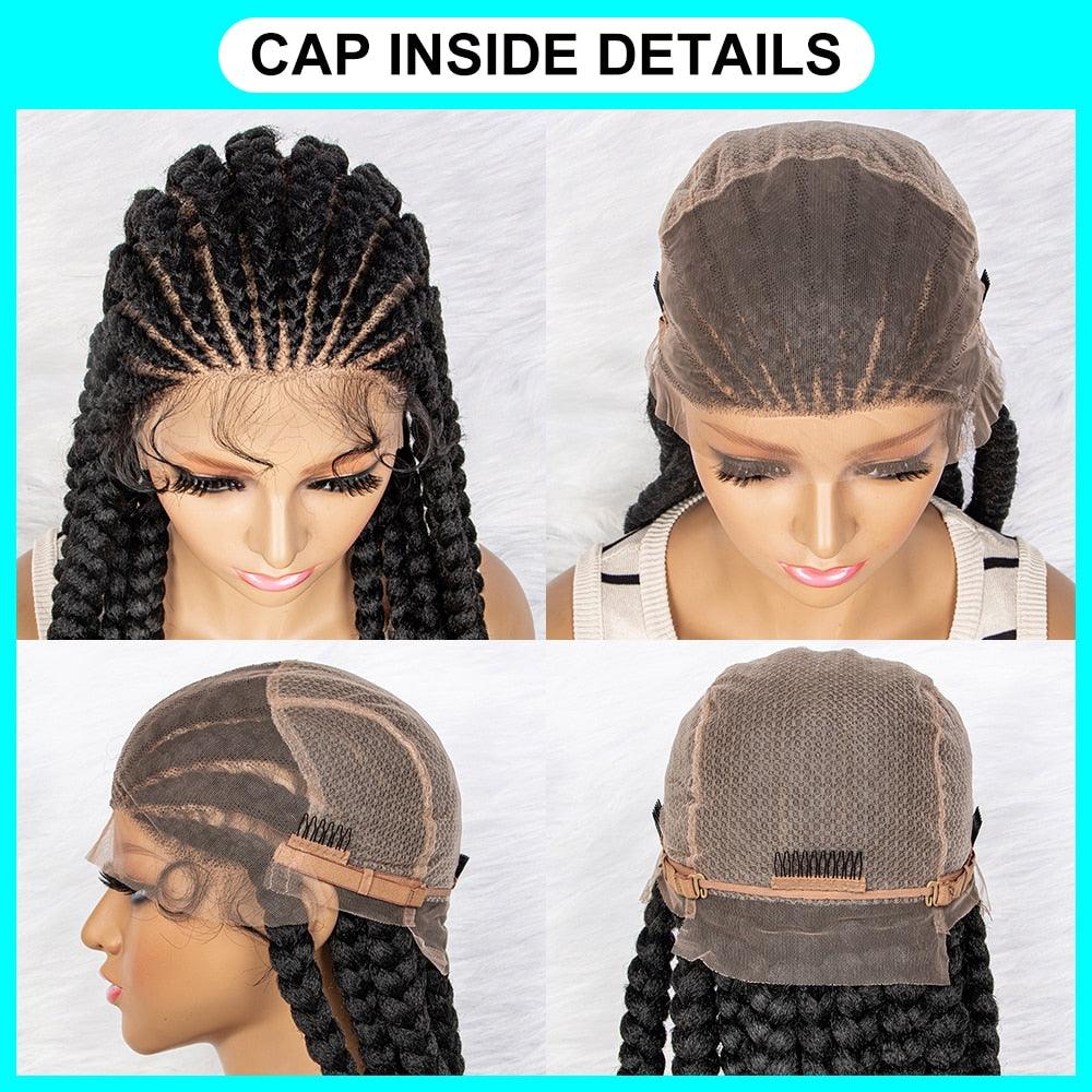 Lace Front Braided 36 inches Synthetic Wigs - Supreme Lush Hair