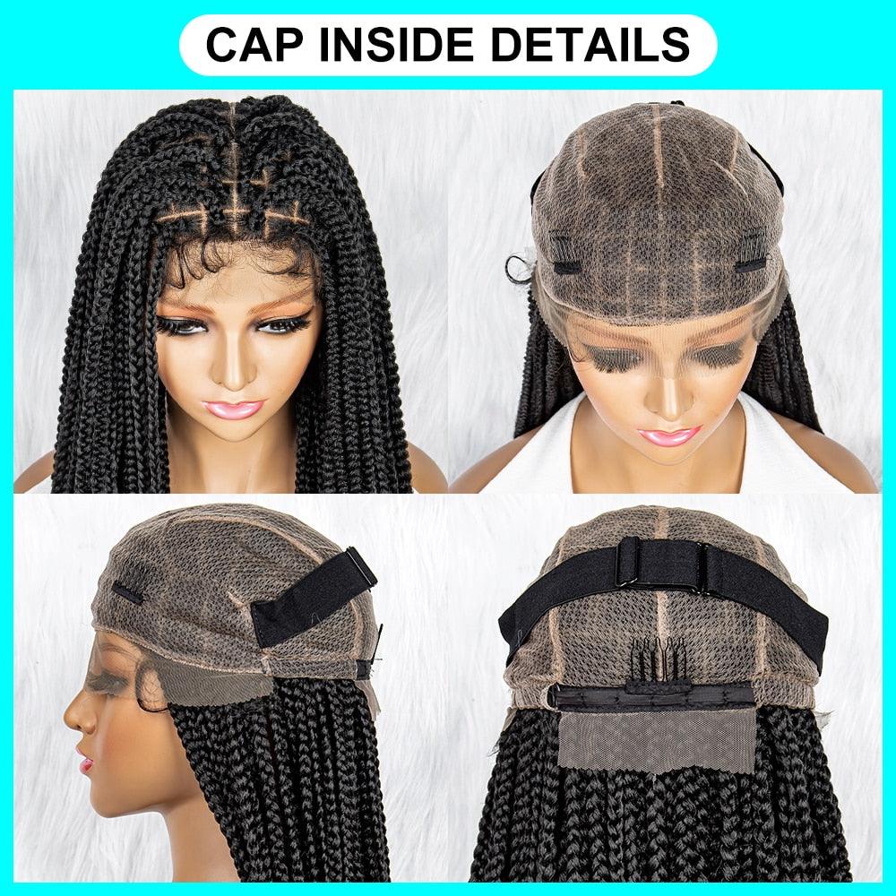 Lace Front Wig Knotless Synthetic Box Braids Wig - Supreme Lush Hair