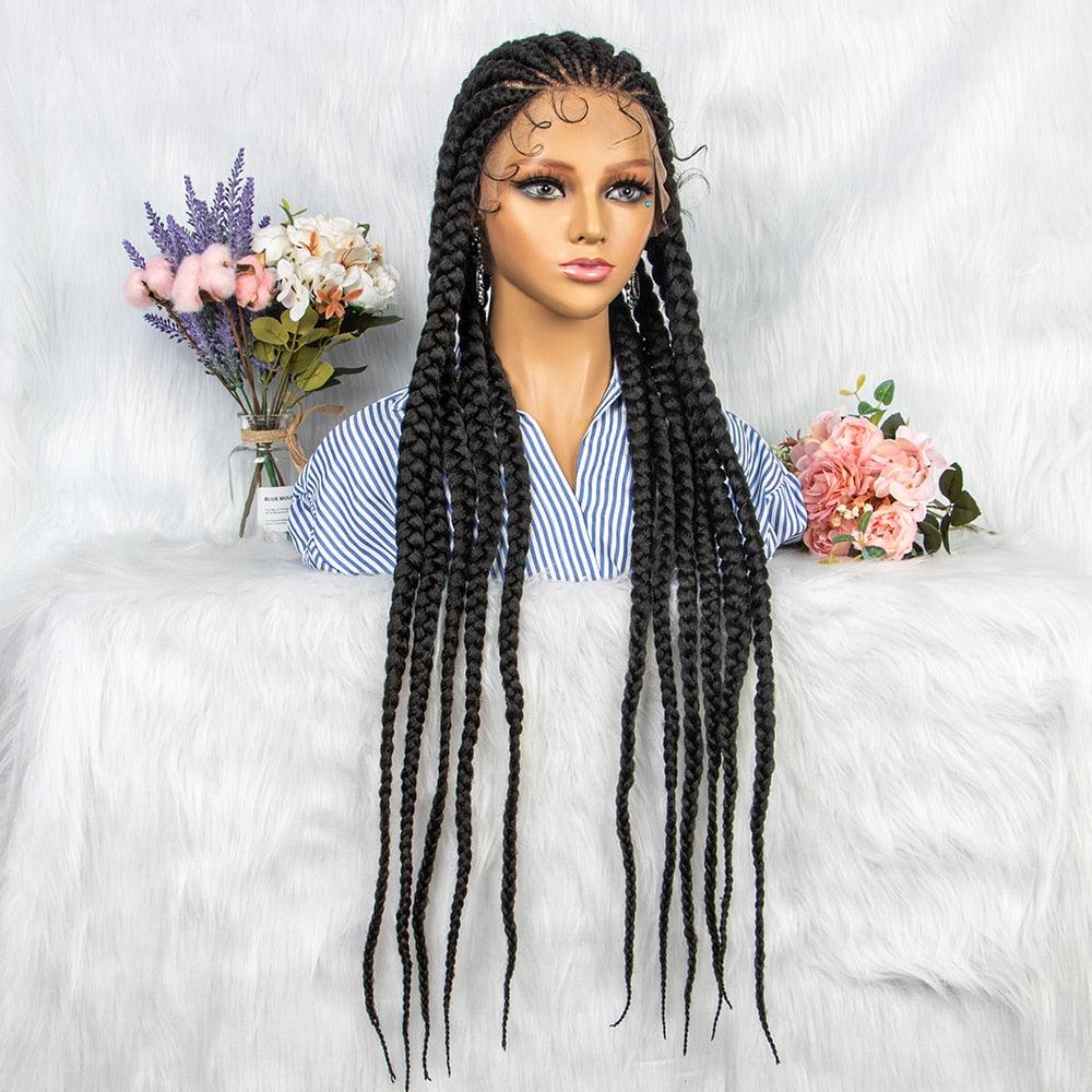 Lace Front Braided 36 inches Synthetic Wigs - Supreme Lush Hair