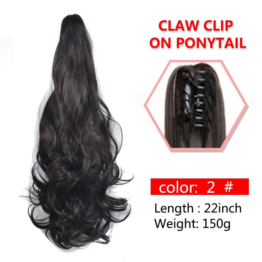 Wavy Claw Clip On Ponytail Hair Extension Hairpiece