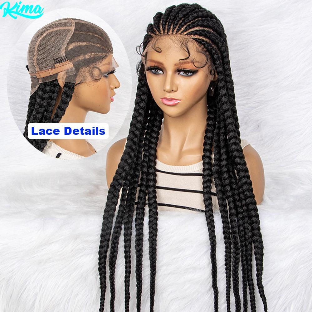 Lace Front Braided 36 inches Synthetic Wigs - Supreme Lush Hair