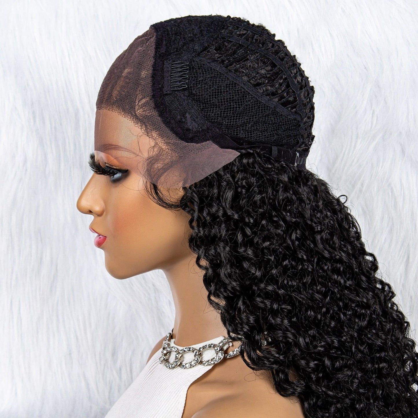 Synthetic Lace Front Braided Wigs Kinky Curly Hair - Supreme Lush Hair