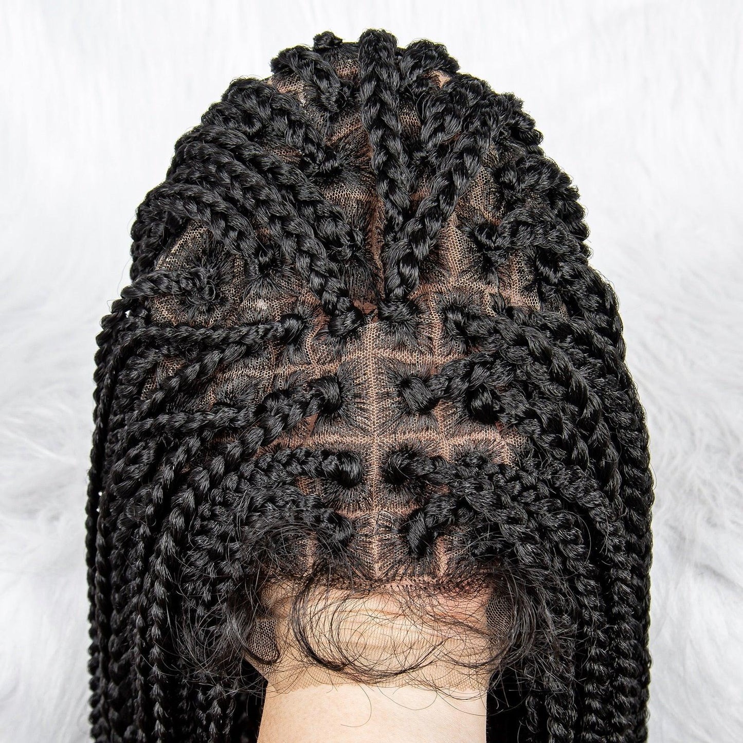 Lace Front Wig Knotless Synthetic Box Braids Wig - Supreme Lush Hair