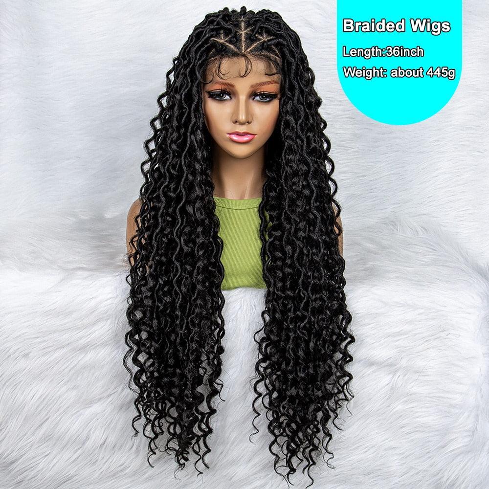 Box Wig Braid Synthetic Full Lace Wigs - Supreme Lush Hair