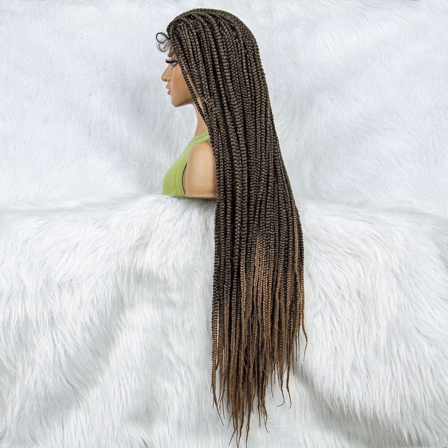 Lace Front Wig Knotless Synthetic Box Braids Wig - Supreme Lush Hair