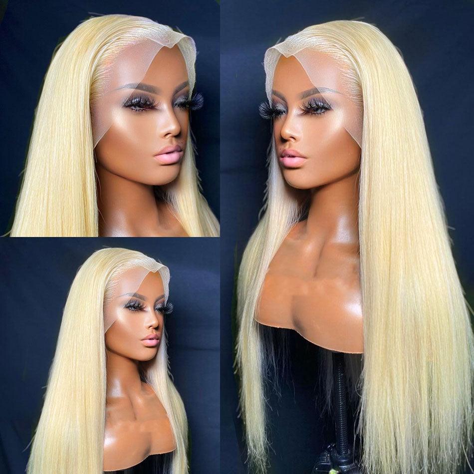 Blonde Silk Straight Synthetic Lace Front Wig - Supreme Lush Hair