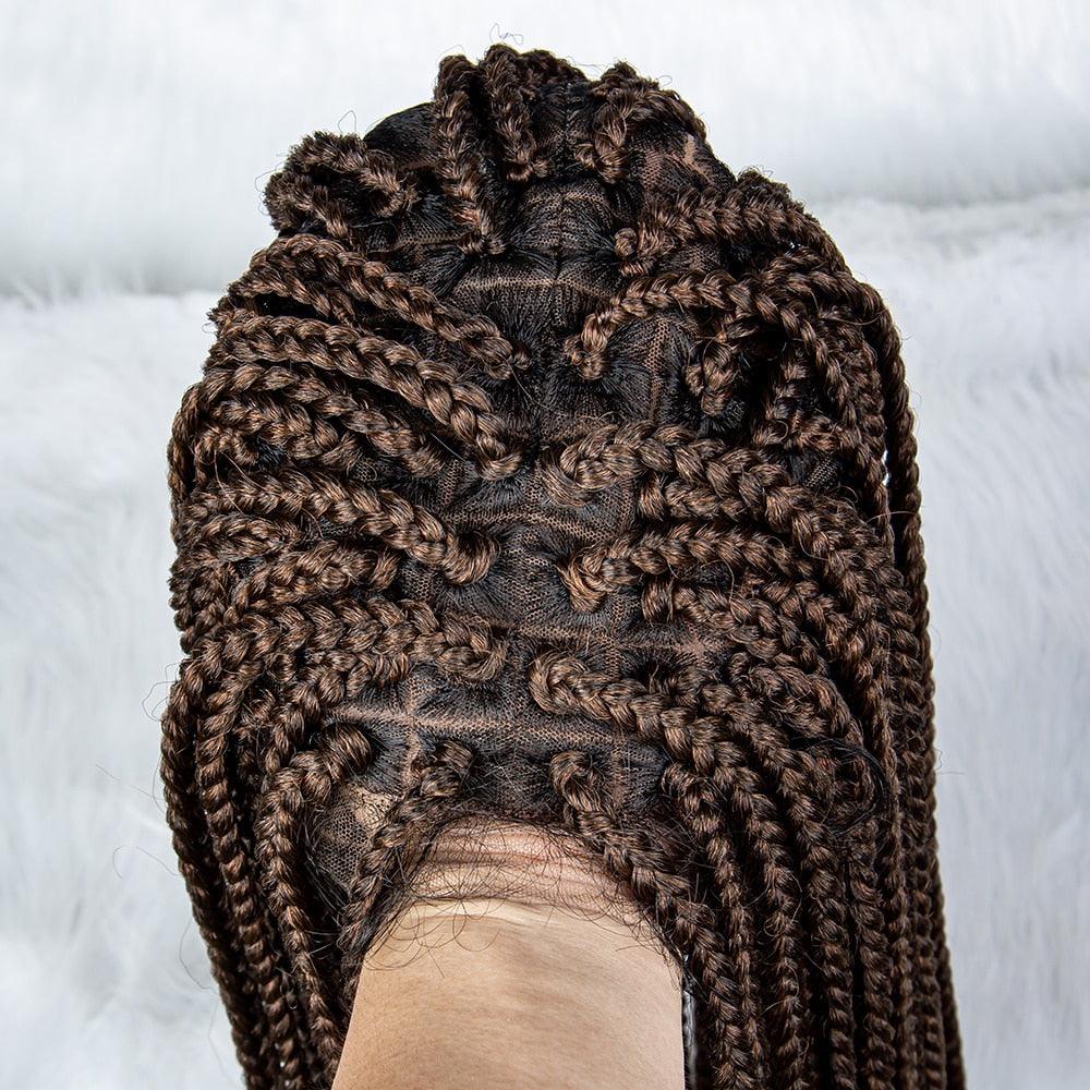 Lace Front Wig Knotless Synthetic Box Braids Wig - Supreme Lush Hair
