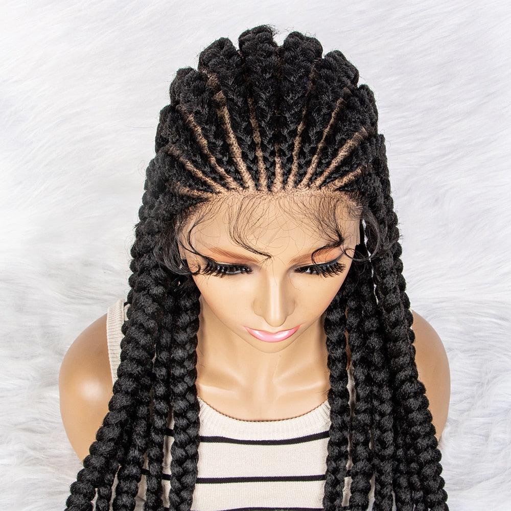 Lace Front Braided 36 inches Synthetic Wigs - Supreme Lush Hair