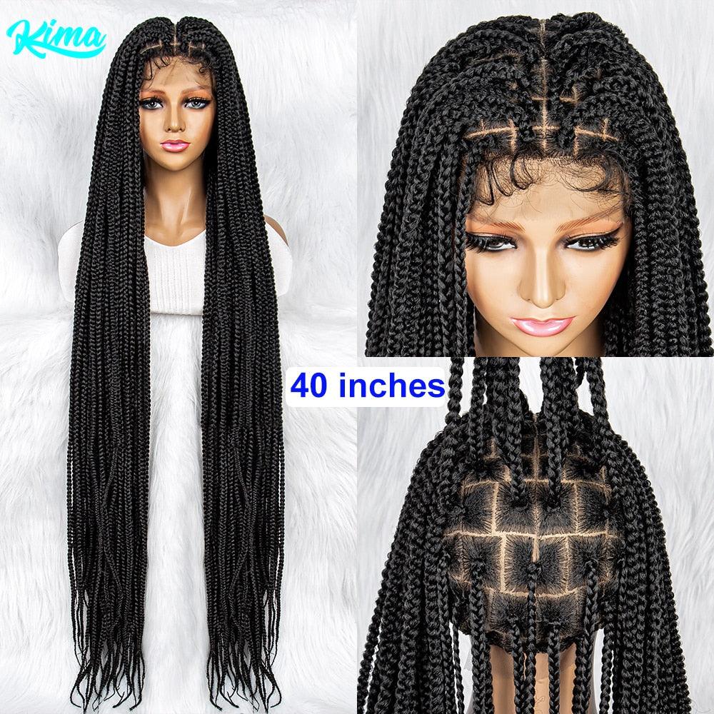 Lace Front Wig Knotless Synthetic Box Braids Wig - Supreme Lush Hair