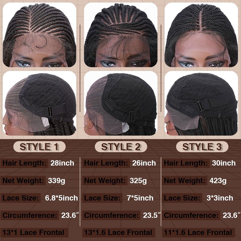 Cornrow Braids Lace Wig - Supreme Lush Hair