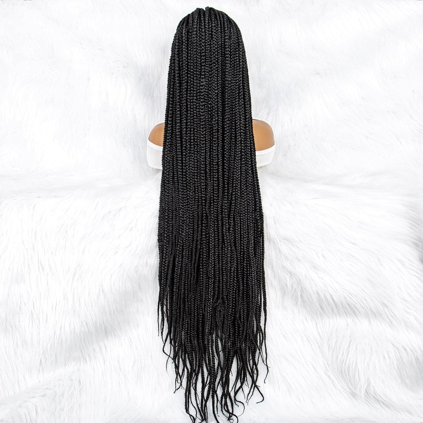 Lace Front Wig Knotless Synthetic Box Braids Wig - Supreme Lush Hair