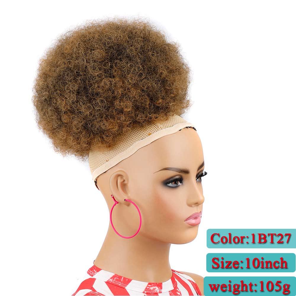 Afro Puff Hair Bun Ponytail Synthetic Kinky Curly Ponytail - Supreme Lush Hair