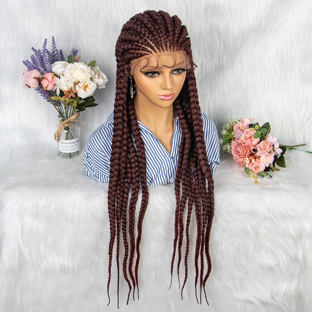 Lace Front Braided 36 inches Synthetic Wigs - Supreme Lush Hair