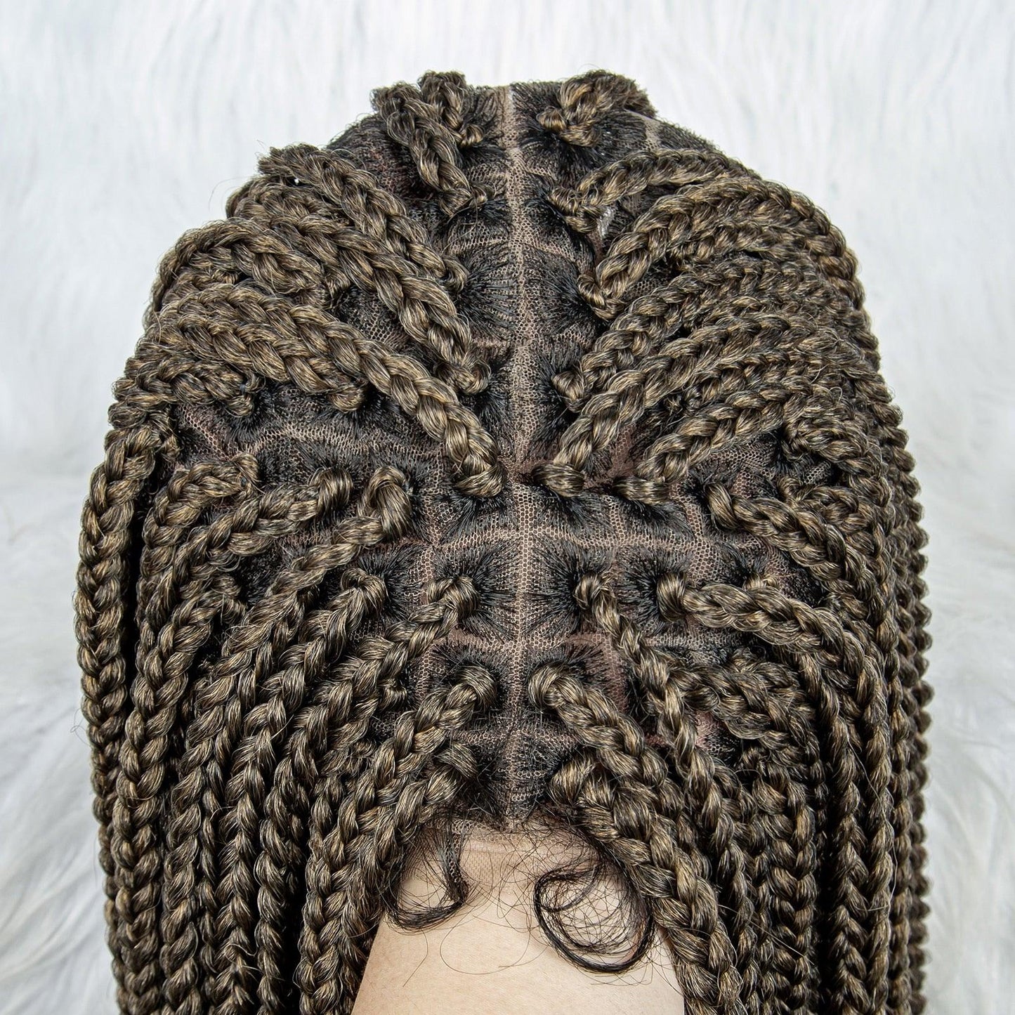 Lace Front Wig Knotless Synthetic Box Braids Wig - Supreme Lush Hair