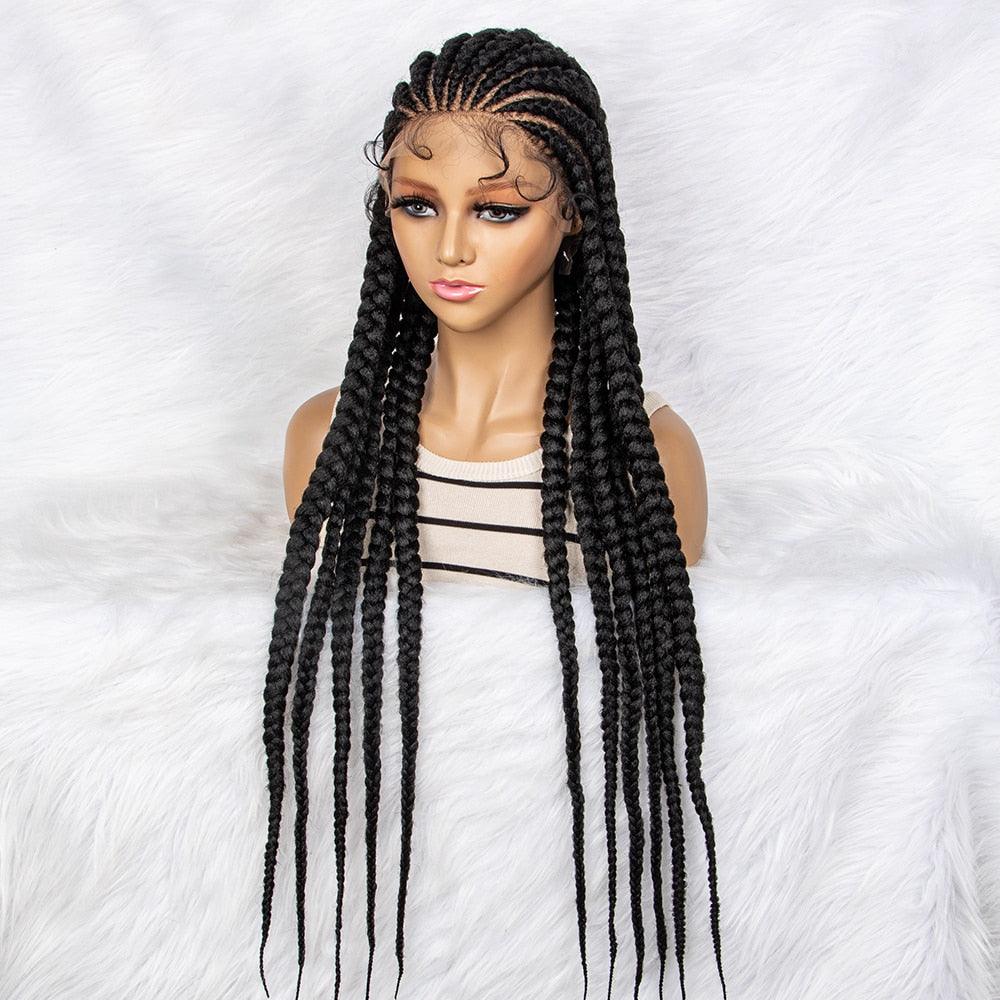 Lace Front Braided 36 inches Synthetic Wigs - Supreme Lush Hair