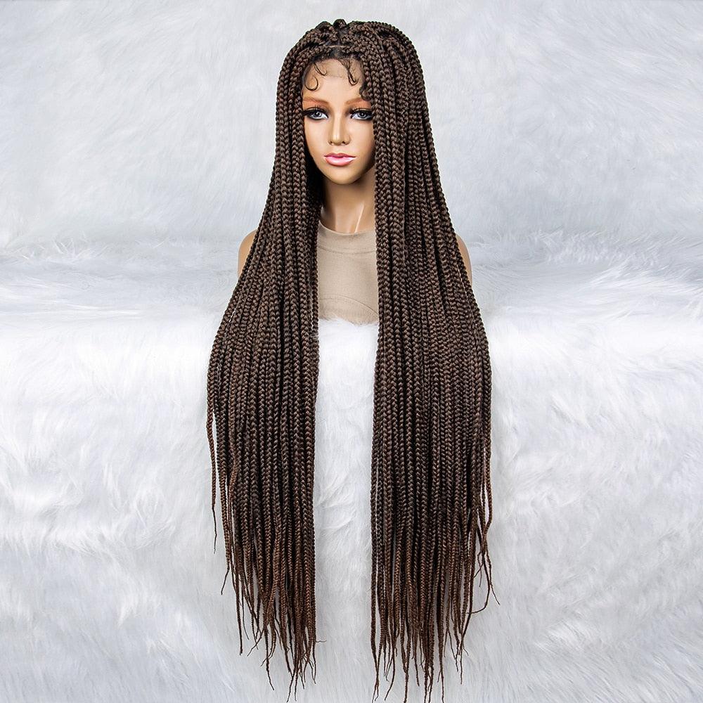 Lace Front Wig Knotless Synthetic Box Braids Wig - Supreme Lush Hair