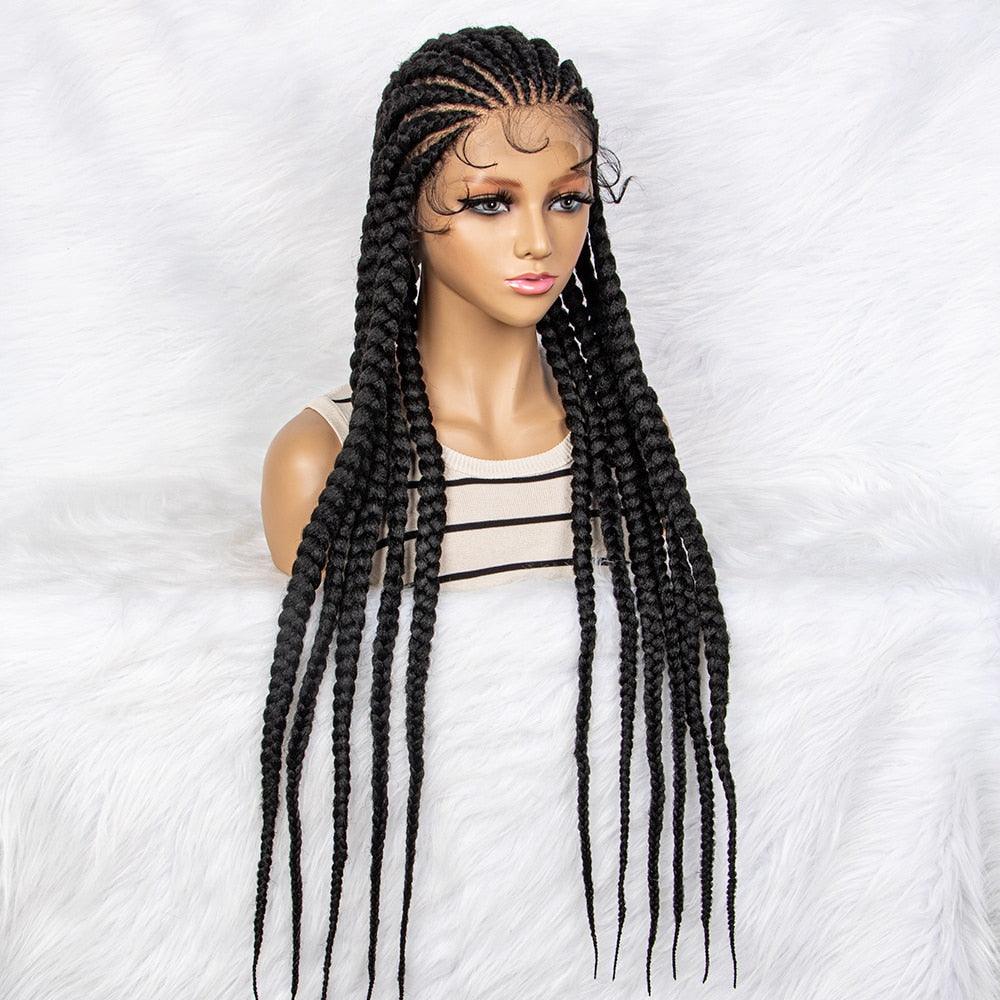 Lace Front Braided 36 inches Synthetic Wigs - Supreme Lush Hair