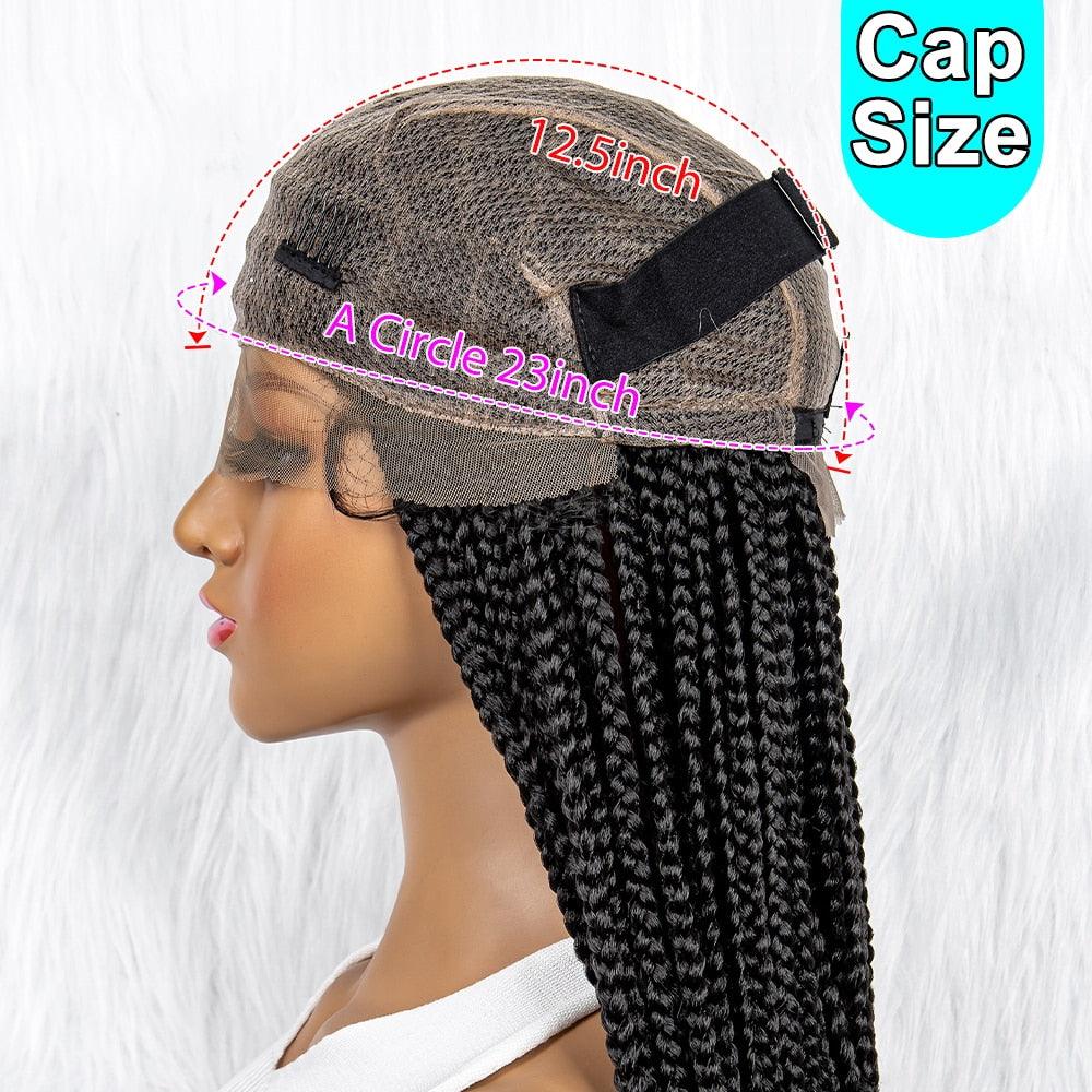 Lace Front Wig Knotless Synthetic Box Braids Wig - Supreme Lush Hair