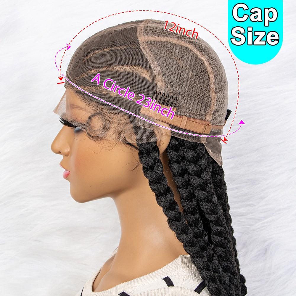 Lace Front Braided 36 inches Synthetic Wigs - Supreme Lush Hair