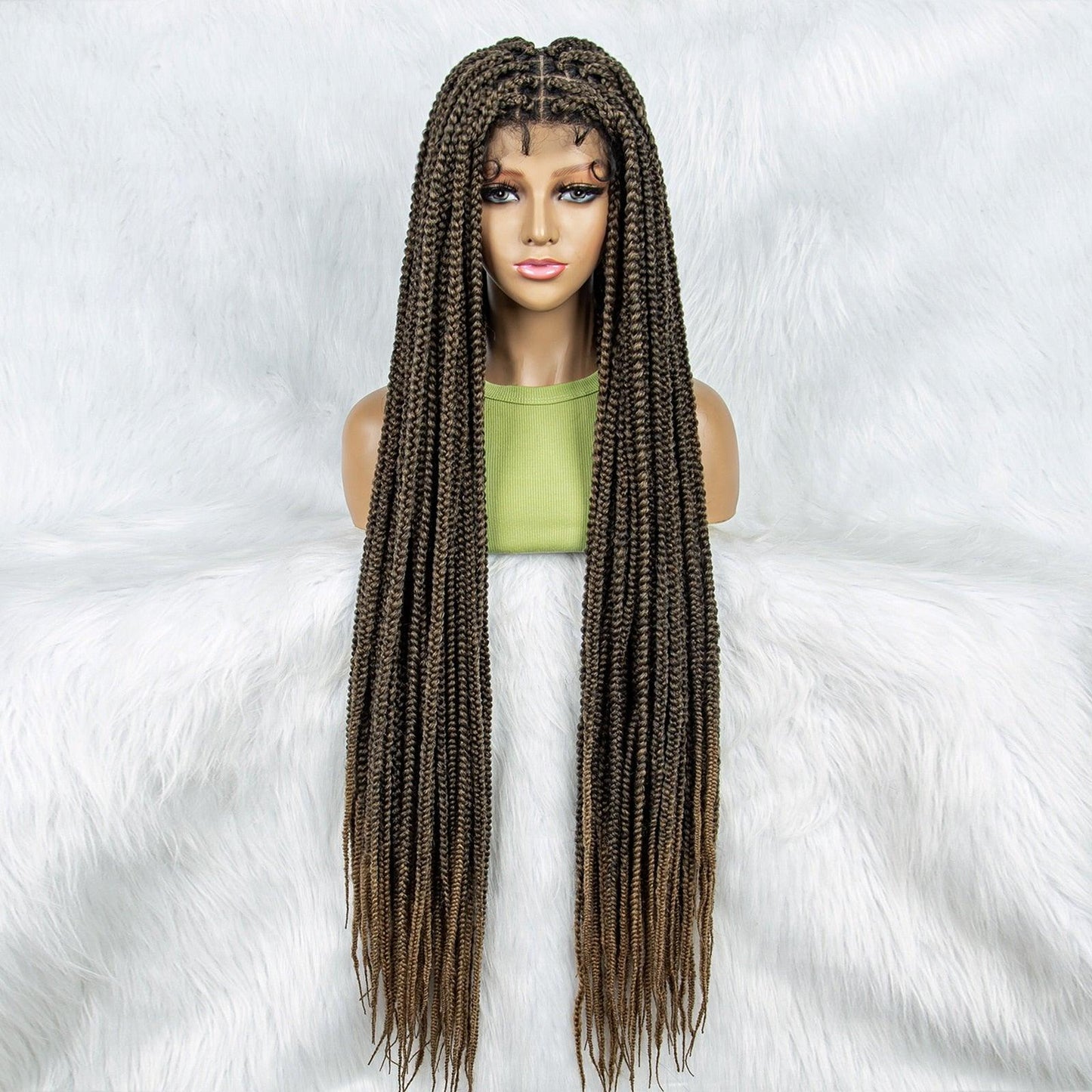 Lace Front Wig Knotless Synthetic Box Braids Wig - Supreme Lush Hair
