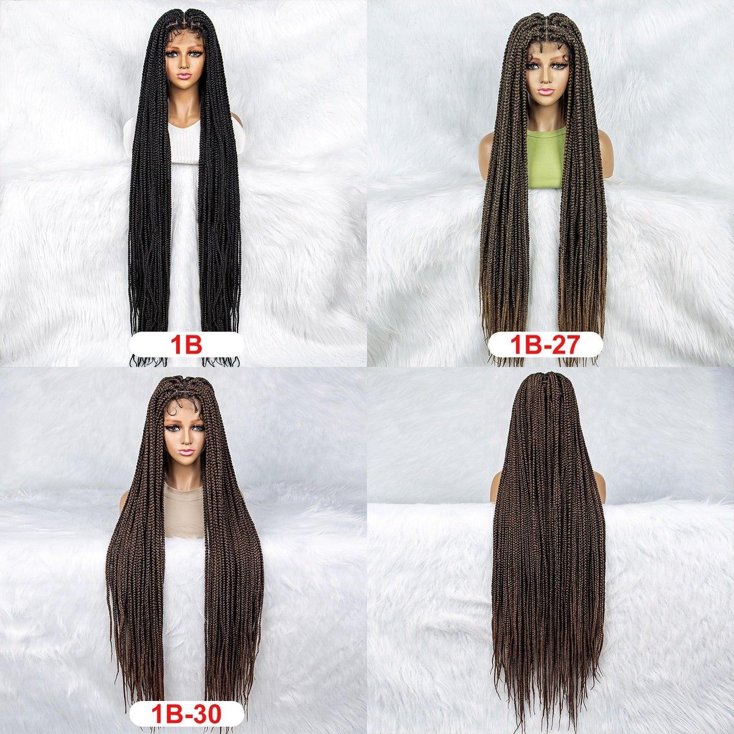 Lace Front Wig Knotless Synthetic Box Braids Wig - Supreme Lush Hair