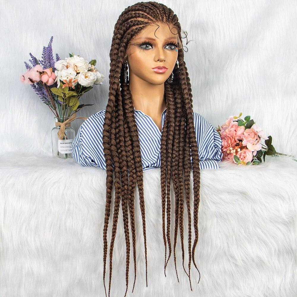 Lace Front Braided 36 inches Synthetic Wigs - Supreme Lush Hair