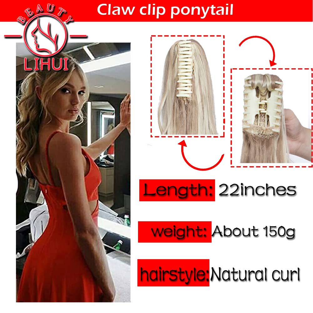 Wavy Claw Clip On Ponytail Hair Extension Hairpiece
