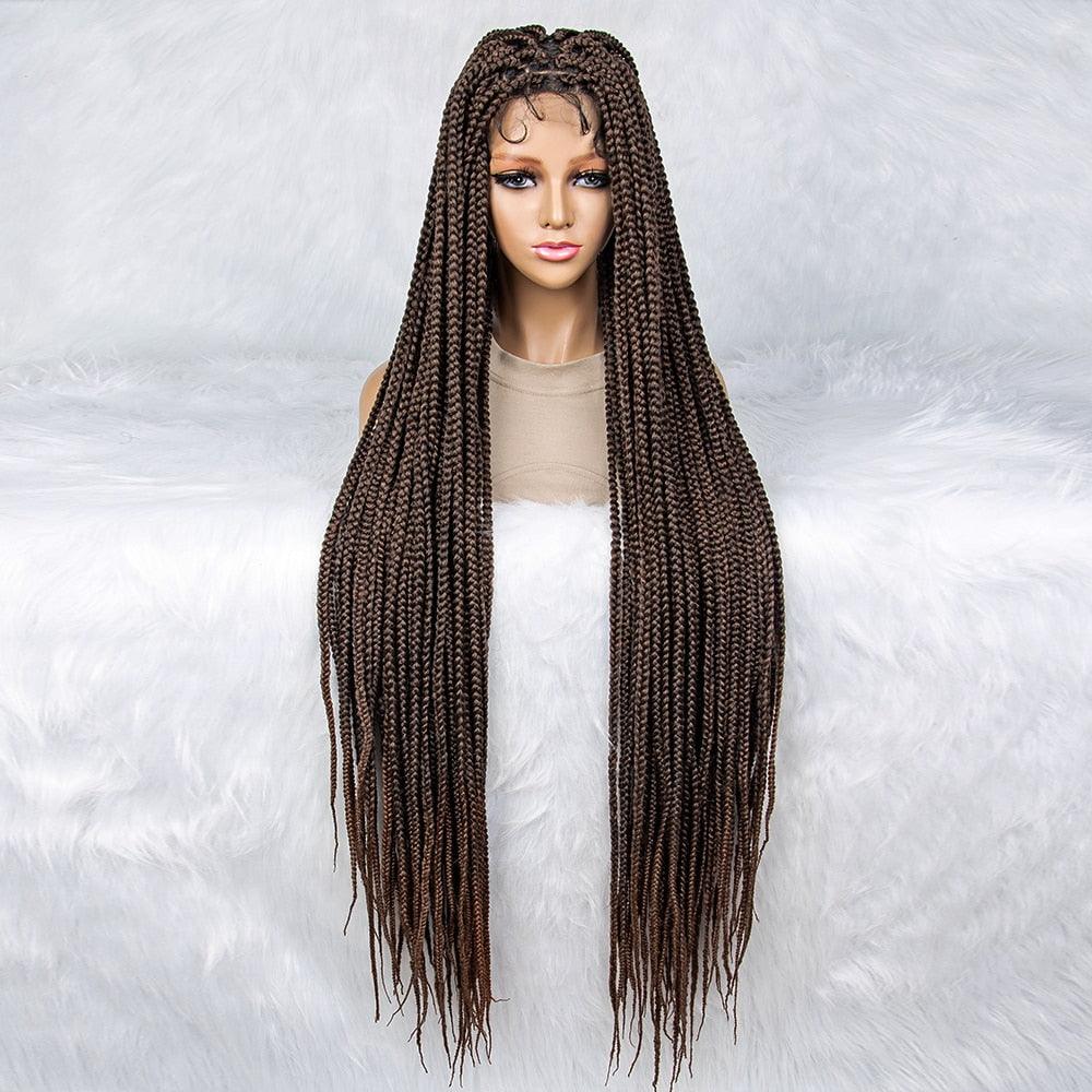 Lace Front Wig Knotless Synthetic Box Braids Wig - Supreme Lush Hair