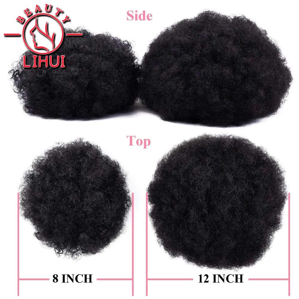 Afro Puff Hair Bun Ponytail Synthetic Kinky Curly Ponytail - Supreme Lush Hair