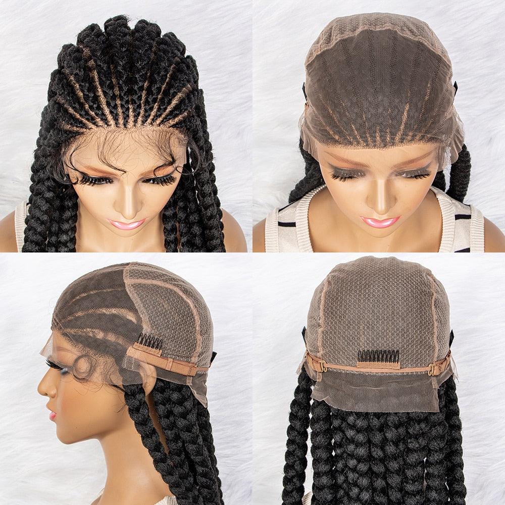 Lace Front Braided 36 inches Synthetic Wigs - Supreme Lush Hair
