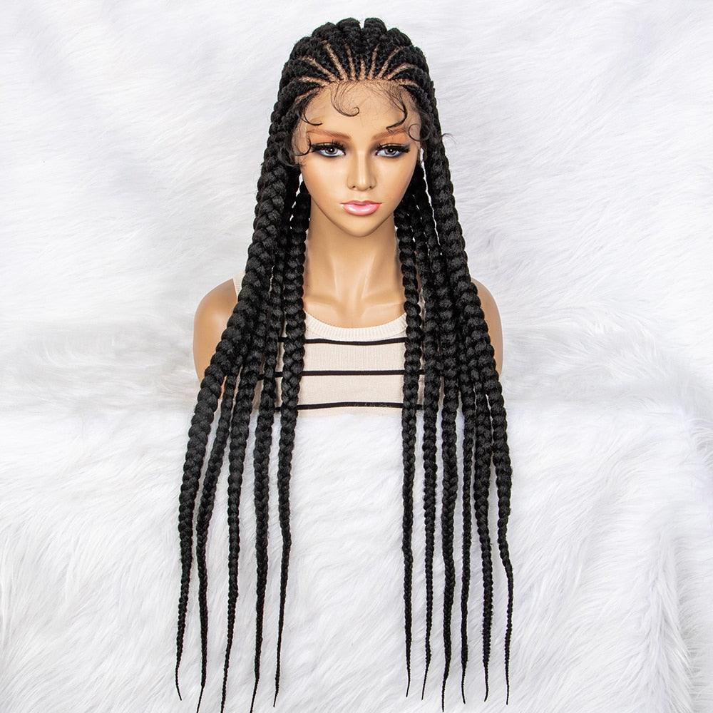 Lace Front Braided 36 inches Synthetic Wigs - Supreme Lush Hair