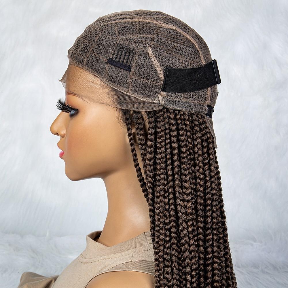 Lace Front Wig Knotless Synthetic Box Braids Wig - Supreme Lush Hair