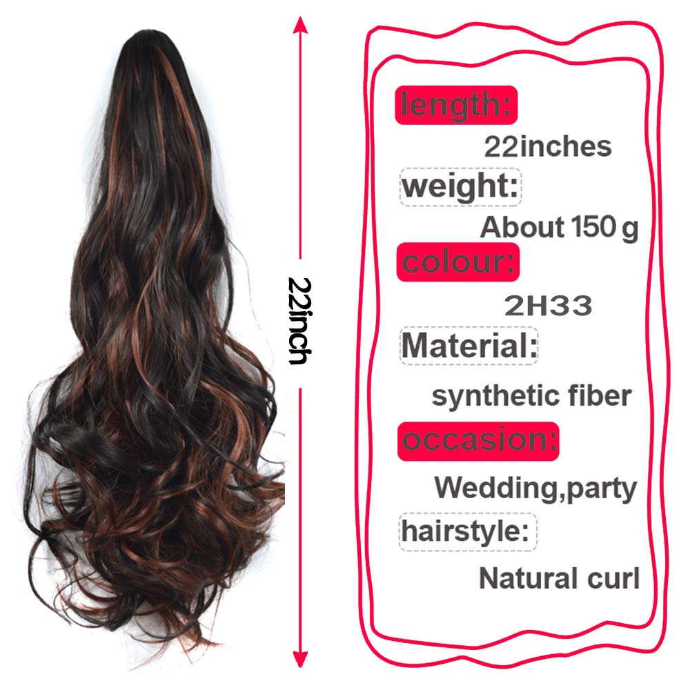 Wavy Claw Clip On Ponytail Hair Extension Hairpiece