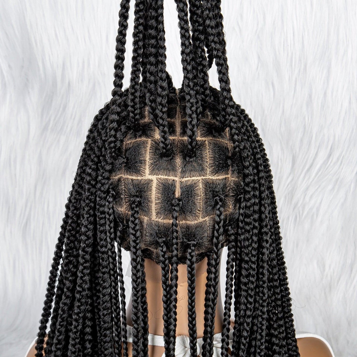 Lace Front Wig Knotless Synthetic Box Braids Wig - Supreme Lush Hair