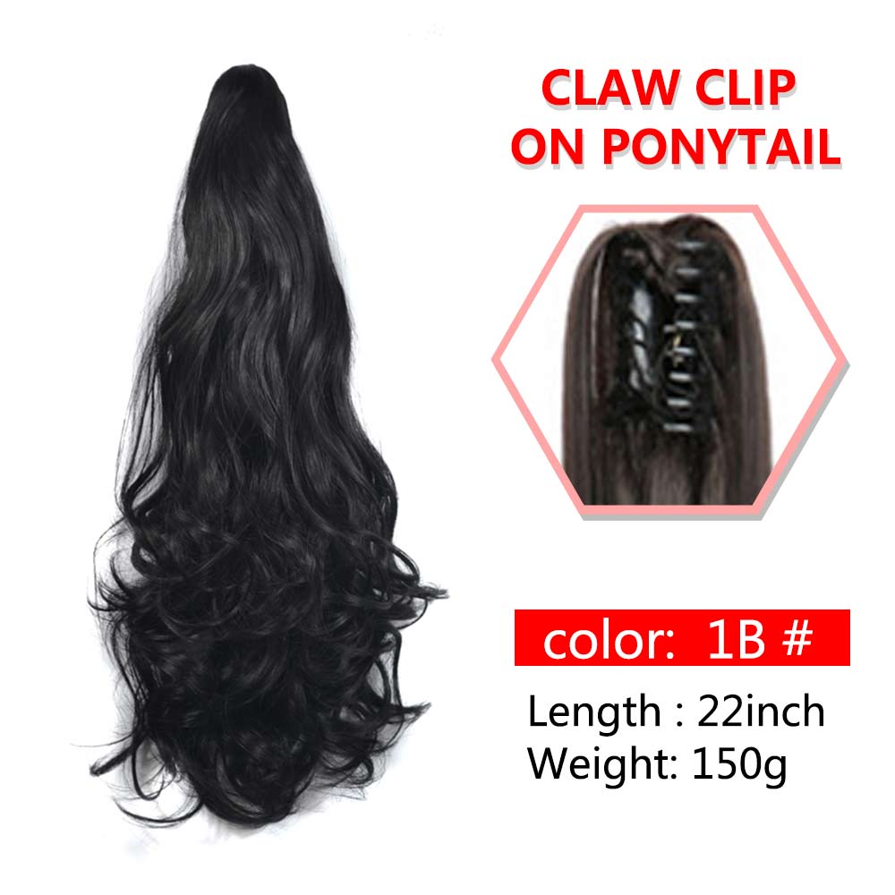 Wavy Claw Clip On Ponytail Hair Extension Hairpiece