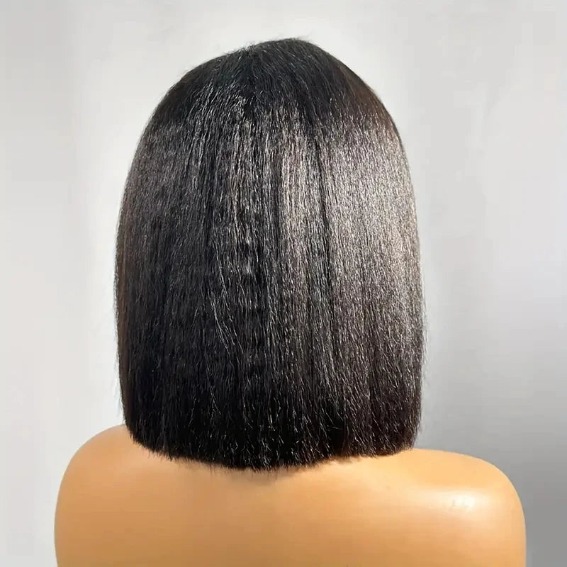 Short Kinky Straight Lace Front Wigs